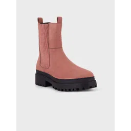 20Dresses Women Casual High Ankle Chunky Chelsea Boots