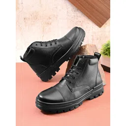 TSF Men Leather Lace-Up Boots