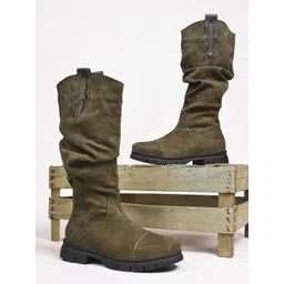 CLOG LONDON Women Block-heeled Slouchy Boots