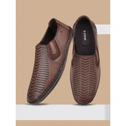 EZOK Men Leather Slip-On Sneakers