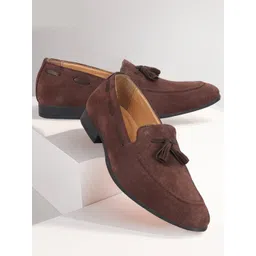 FAUSTO Men Round Toe Memory Foam Lightweight Suede Loafers