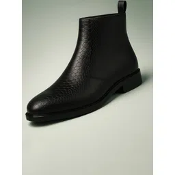 KRAASA Men Snake Print Casual Chelsea Boots