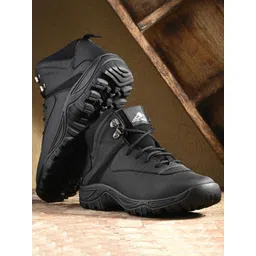 Leo's Fitness Shoes Men Mid Top Platform-Heel Hiking Boots