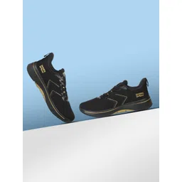 JQR Men SPEAK Black Speak Mesh Running Shoes
