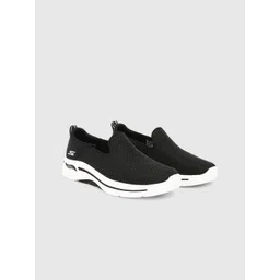 Skechers Women Black & White GO WALK ARCH FIT Walking Non-Marking Shoes