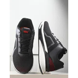 HRX by Hrithik Roshan Men Black & Red Mesh Memory Foam Non-Marking Running Shoes