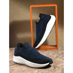 HRX by Hrithik Roshan Men Black Mesh Flyknit Walking Non-Marking Shoes