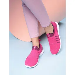 Liberty Women Pink Mesh Walking Non-Marking Shoes