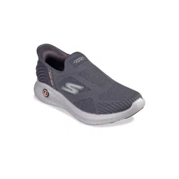 Skechers M\en Self Design Slip On Non-Marking Round Toe Walking Shoes