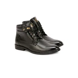 KRAASA Men Textured Mid-Top Regular Boots