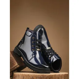 Vellinto Men Round Toe High Top Boots