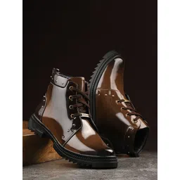 Vellinto Men Colourblocked High-Top Regular Boots