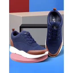 Bxxy Men Height Increasing Flyknit Textile Lightweight Non-Marking Running Shoes