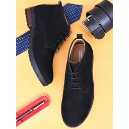 Fashion Victim Men Black Solid Regular Boot