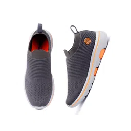 bacca bucci Men Grey Mesh Walking Non-Marking Shoes