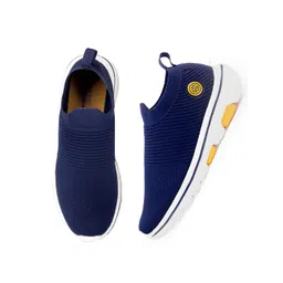 bacca bucci Men Blue Mesh Walking Non-Marking Shoes