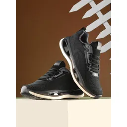 HRX by Hrithik Roshan Men Black Flyknit Mesh Running Shoes