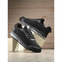 HRX by Hrithik Roshan Men Black Flyknit Mesh Running Shoes