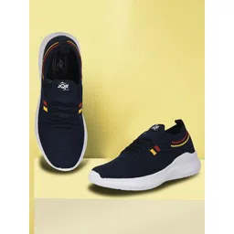 JQR Men RRR-002 Navy Blue Mesh Running Non-Marking Shoes