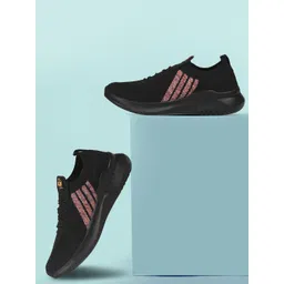 JQR Men RRR-006 Black Mesh Running Non-Marking Shoes