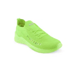 Campus Women Fluorescent Green Solid Mesh Running Shoes