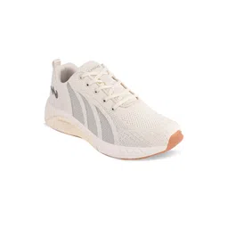 Campus Men Off White Mesh Running Marking Shoes