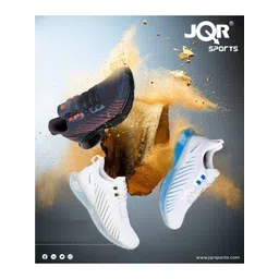 JQR Men BOUNCER Grey Mesh Running Shoes