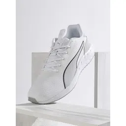Puma Unisex Grey & White Textile Running Sports Shoes