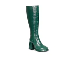 Saint G Green Harrod Patent Leather High-Top Regular Boots