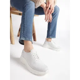 Marc Loire Women Woven Design Slip-On Sneakers