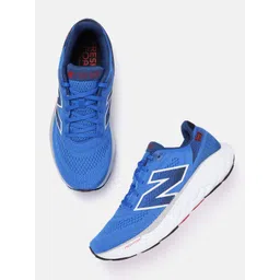New Balance Men 880 Woven Design Round-Toe Running Shoes with Brand Logo Detail