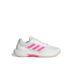 adidas Women's GameCourt 2 W White & Pink Tennis Shoes
