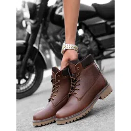 Bacca Bucci Men's BULLET Brown Derby Boots