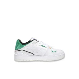Puma Unisex White & Archive Green Slipstream Bball Sneakers