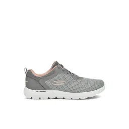 Skechers Womens SUMMITS Grey Coral Casual Lace Up Shoe