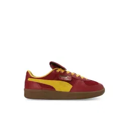Puma Unisex HARRY POTTER Palermo Hairy Suede Formstrip Dark Crimson & Yellow Sizzle Sneakers