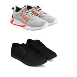 Free Kicks Men Black Mesh Marking Running Sports Shoes