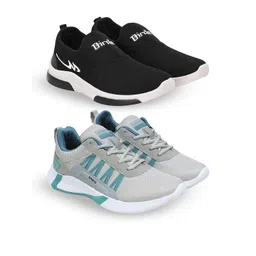 BIRDE Men Mesh Pack Of 2 Round Toe Lace-Ups Sneakers