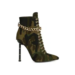 London Rag Women's Olive Stiletto Booties