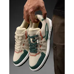 The Souled Store Men Colourblocked PU Sneakers