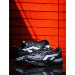 Asian Men's POWERKICK-06 Black & Grey Running Shoes