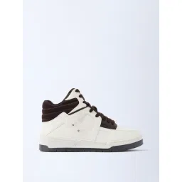 SOLEPLAY by Westside Brown Colour-Blocked Perforated Lace-Up Boots