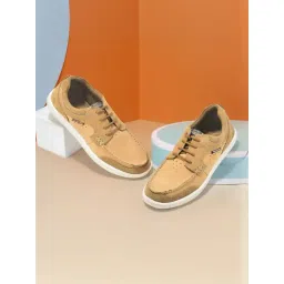 Woodland Men's Camel Casual Sneakers
