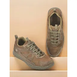 Woodland Men's Dubai Khaki Casual Sneakers