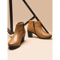 Killer Women Round Toe Block Heel Boots