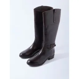 LUNA BLU by Westside Dark Brown Tall Leather Boots