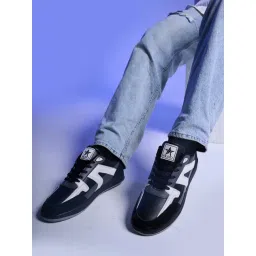 FAUSTO Men's Black Casual Sneakers