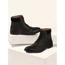 Fausto Men's Black Derby Boots