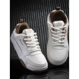 Asian Men's VEGAS-01 White & Brown Sneakers