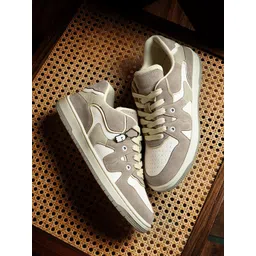 The Souled Store Men Colourblocked Suede Sneakers